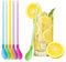 15Pcs Reusable Straws in Random Color, Drinking Straw Spoon, 2 in 1 Colored Straws with Spoon, Suitable for Smoothie, Milk, Tea, Milkshake, Cocktails and Coffee