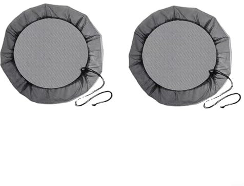 Fauhapyway Copertura in rete per barili di pioggia, con coulisse, in nylon, per raccolta dell'acqua, rete di protezione per esterni, detriti e foglie, filtro per acqua piovana (80 cm)