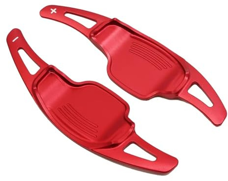 Paletas para volante Compatible con Buick para LaCrosse 2016-2019 Cubierta de extensión de palanca de cambios de volante de aluminio(Red)