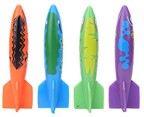 plplaaoo WW 4 Pezzi in PVC per Bambini Giocattoli da Immersione Kid Swim Kid Che Gioca per l'addestramento in Piscina EEE