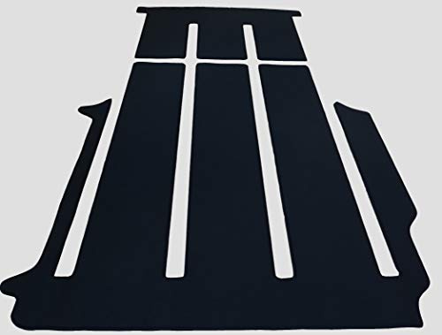 autix 300056810569 Gastraum und Kofferraum Teppich Fußmatte feiner Dicker Luxus Velour schwarz passend für VW T6 Multivan mit 1 Schiebtür