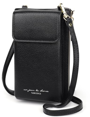 Aeeque Handytasche zum Umhängen PU-Leder,Handy Umhängetasche Damen,Kleine Tasche für Handy und Geldbörse, Geldbeutel mit Handyfach,Handyumhängetaschen für Reise/Party