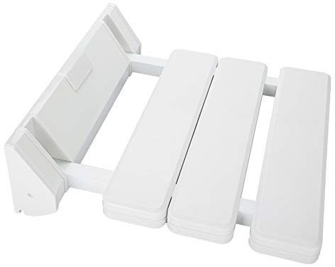 Sedile per doccia pieghevole in stile moderno Sedile per doccia pieghevole, panca parete per bagno in plastica ABS resistente con capacità di carico elevata 130 kg Ideale per donne incinte anziane
