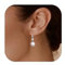 YADOCA Perlenohrringe Silber 925 - Ohrhänger Mit Perlen 10MM, Tropfen Creolen für Damen