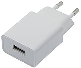 ISIUM 900064 - Cargador USB de 2,4 A, Conector USB, Cargador rápido, Adaptador de Corriente USB, Entrada de 100/240 V, Salida 5 V/1 USB, 2,4 A, Compatible con Tableta, Smartphone Blanco