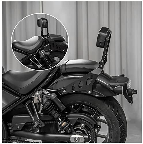 Respaldo Trasero de Pasajero para Moto, cojín de Respaldo, Almohadilla de Asiento, Barra Sissy Desmontable, Adaptador de Soporte Sissybar para Rebel CM CMX 1100 CMX1100 CM1100 2021 2022 2023