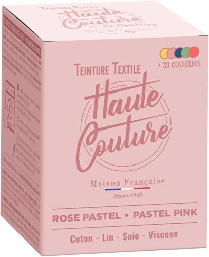 Teinture Textile - Haute Couture - 33 Couleurs - Tout-en-un - 350g - Vêtements et Tissus - Rose Pastel
