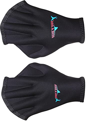 Guantes palmeados para nadar,Guantes de agua para ayudar a la parte superior del cuerpo | Guantes de agua térmica de neopreno Guantes de natación Fitness Training Swimming Guantes para Abbto