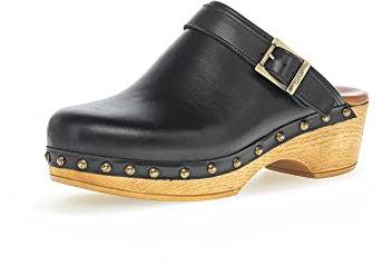 Gabor Damen Clogs, Frauen Sandalen,Schlupfschuhe,schluepfschuhe,Slides,Slip-ons,Backless Slipper,Mules,Gartenschuhe,schwarz,41 EU / 7.5 UK