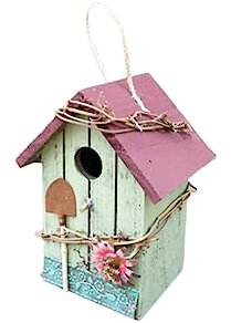 BESPORTBLE Maison Suspendue pour Oiseaux Décoration pour Jardin Et Extérieur Pendentif Rouge pour Maison Événements