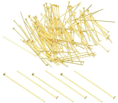 PATIKIL 1.57x0.11 Ganci per Lampadari Cristalli, Accessori per Lampade in Cristallo 200Pz Clip per Cristalli per Fissare Parti di Cristallo, Sostituzioni per Lampadari, Oro