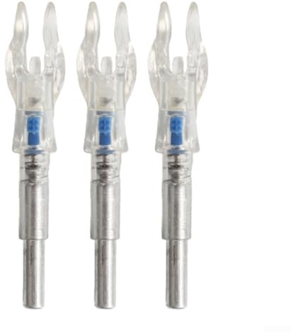 HEBEOT 3 pièces Universel 4.2mm Queue de flèche Lumineuse Chasse flèche encoches LED Queue éclairée flèche Lumineuse encoches(4.2 Bleu)