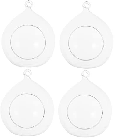 KITANDOVE 4stücke Hängende Glasblumentöpfe Für Sukkulenten Transparentes Terrarium Für Miniaturpflanzen Für Wohndekor Und Kreative -landschaften