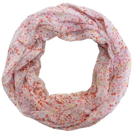 Jeamis Blommor siden loop gradient vår rund halsduk unisex sommar höst lätt halsduk stola silke blomma kamomill, röd, 160 x 48 cm