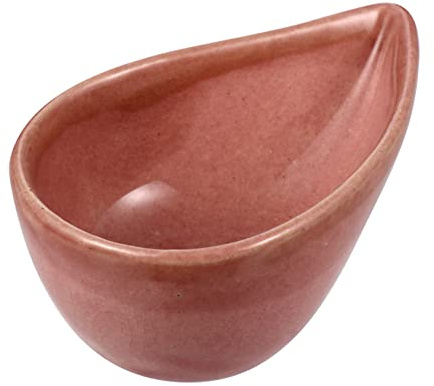HOUDERCO Piatto per Miscelazione a Forma di Goccia in Ceramica Rossa Sicuro e Salutare per Oli Essenziali e Aroma nel Salone di Bellezza a Casa