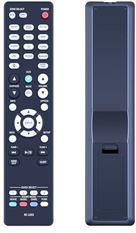 TRUCKON New RC-1253 Télécommande de rechange pour récepteur Denon RC-1253 8K Ultra HD AV A/V Surround AVR-X2800H AVR-S970H AVC-X3800H AVR-X2800HDAB AVR-S970H AVC-X3800H