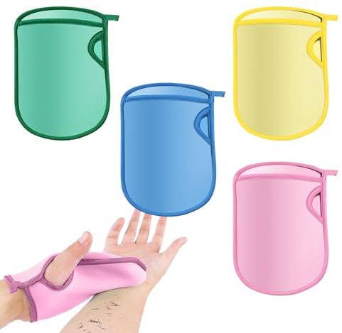 Generisch Gants de bain, gants exfoliants à 4 voies | Gants de toilette réutilisables à séchage rapide Exfoliation douce de toilette pour Gants de toilette pour filles Gants de voyage
