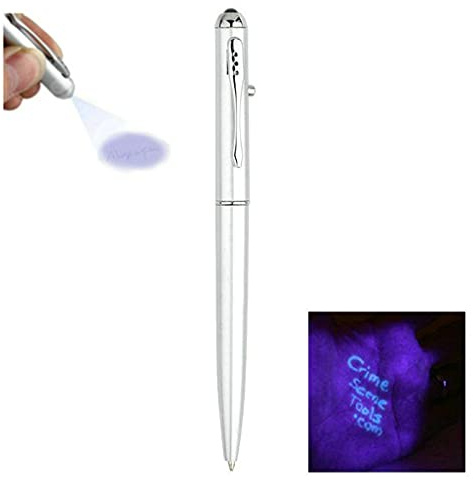 Stylo à billet pratique avec lumière LED UV et pile bouton intégrée pour magasins de détail, magasins, épicerie, détecteurs de factures