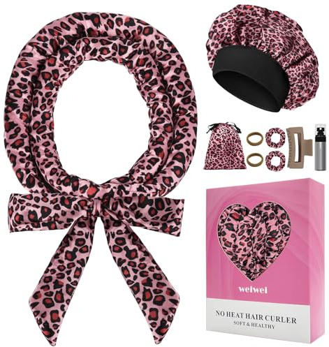 weiwei Satin Overnight Curls - Rizador de pelo sin calor, 9 rulos sin calor, 9 unidades, sin calor, 9 unidades