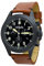 LUFTWAFFE 44 mm Herren Chronograph mit braunem Leder Armband und Schweizer Uhrwerk