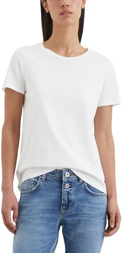 Marc OߴPolo Damen T-Shirt aus Bio-Baumwolle Regular Fit, Weiß (White), M