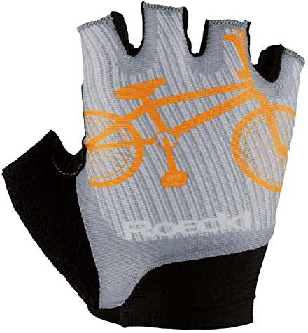 Roeckl Trapani Kinder Fahrrad Handschuhe kurz grau 2023: Größe: 5