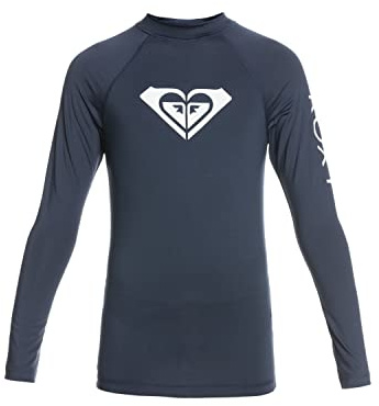 Roxy Whole Hearted - Langärmliger Rashguard mit UPF 50 für Mädchen 8-16 Blau