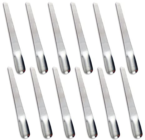 Confezione da 12 cucchiai da dessert in acciaio inox, 14,8 cm, mini cucchiaini da degustazione in metallo, cucchiaini per antipasto, paletta per espresso, riutilizzabili, per caffè, bevande (argento)