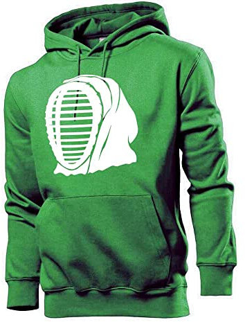 Generisch Kendo Sudadera con capucha para hombre, verde, S