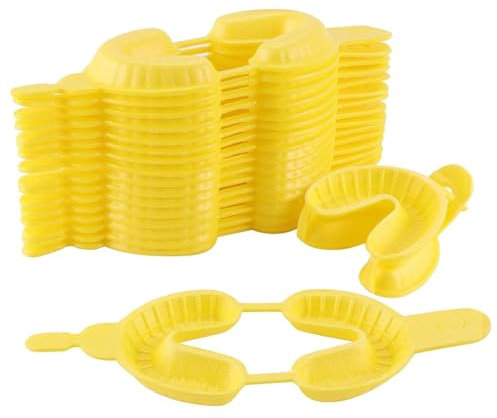 50 stk. Professionelle Fluoridierungsschiene, CE-geprüft | Zahnärztliche Fluorid Gel Tray, Behandlung und Vorbeugung von Karies | Größe Standard Erwachsene