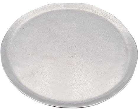 Dekoteller MILLY silber Metall Teller Schale Deko Tablett Kerzenteller Dekoschale Ø 40 cm