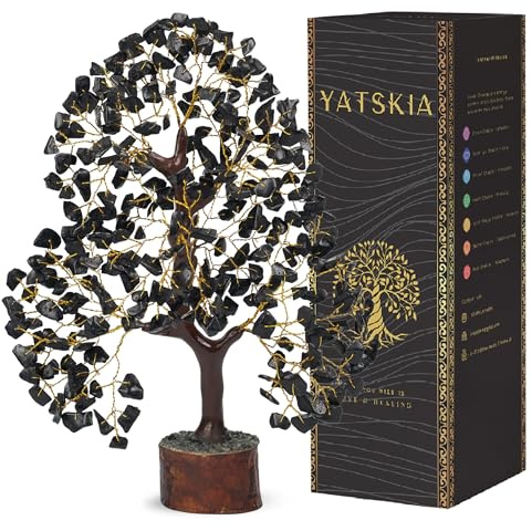 Yatskia Black Tourmaline Gem Tree, Crystal Tree Of Life, Birthday Gifts For Mum, Crystal Shelf Decor, Ornaments For Living Room, Gem Stones And Crystals, Black Ornaments, House Warming Gifts New Home