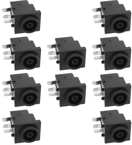 VGOL 10pcs PJ-019 PCB Mount DC Power Input Jack 12V 3Pin 1.1mm Hole DC Power Connectors Power Jacks Compatible with Makita BMR DMR Radios 12V Sockets