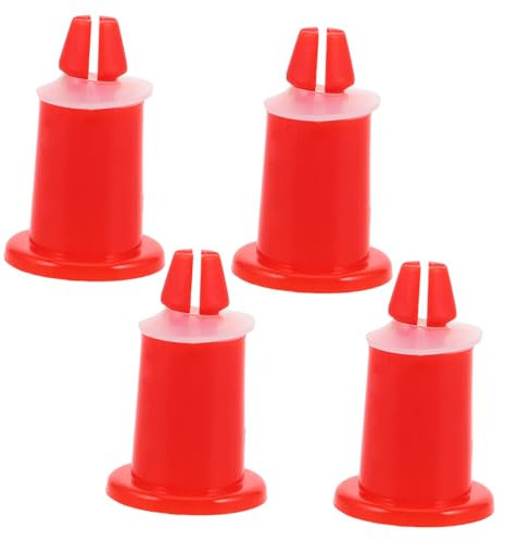 SOIMISS Pies Niveladores De Bandeja Para Báscula Electrónica, Soporte De Repuesto Plástico Naranja, Compatible Múltiples Modelos, Paquete De 4 Unidades, Accesorios Para Básculas Digitales