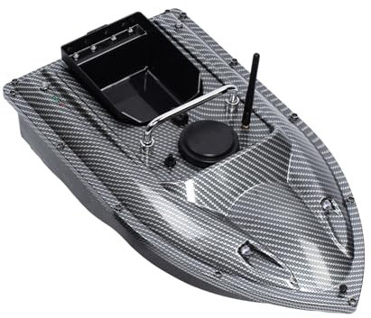 LANNADD Barca per mangimi, 500 m, barca per mangimi, 1,5 kg, con telecomando, per pesca notturna
