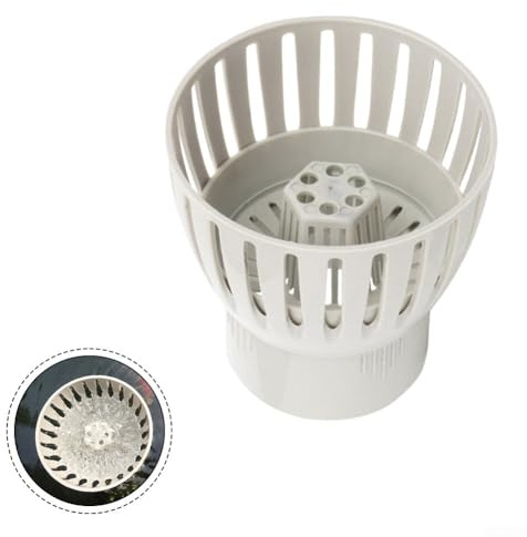 HEBEOT Koi-Teich-Abfluss-Skimmer, Teichfilter-Skimmer mit vergrößertem Auffangbecher für verschiedene Wetterumgebungen (50 mm)