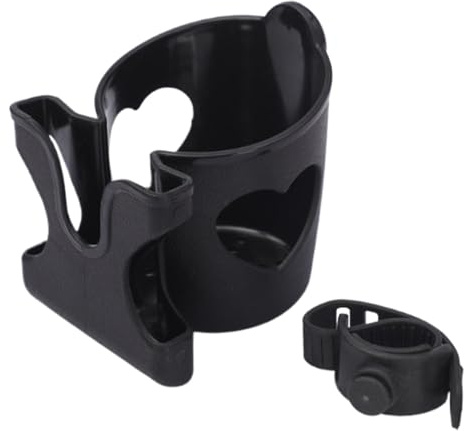 Portavasos para cochecito – Pinza de botella flexible, soporte giratorio para scooter eléctrico, soporte para silla de ruedas, organizador de bebidas para cochecito | Soporte para bebidas, portati