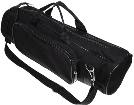 CLISPEED Étui de Trompette Portable Noir Petit Format Paquet de Transport Résistant à L’Usure en Tissu Oxford Housse Antichoc et Imperméable pour Instrument à Vent Paquet Compact Léger