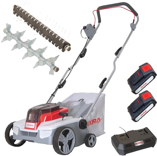 IKRA scarificatore arieggiatore a batteria 3in1 IAVL 2-2032, larghezza 32cm