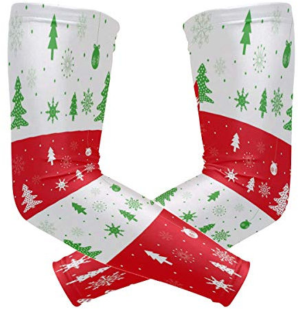 FANTAZIO Bras Manches Coudières Arbres de Noël Protection UV Soleil Bras Refroidissement Coude Compression
