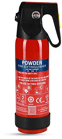 Ceasefire Multi-Purpose Powder Fire Extinguisher, Ready to Use in Seconds, 1kg ABC Fire Extinguisher for Home, Kitchen, Cars, Campervans, and Caravans Use, ABC Dry Powder MAP 50, 1 kg (Gun Housing)