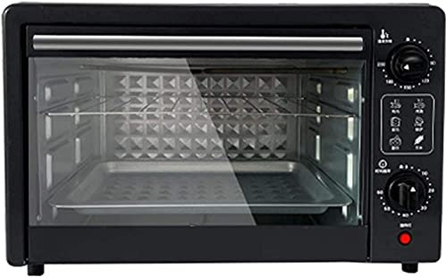 Mini horno eléctrico de 22 l, temperatura ajustable de 100 a 230 °, horno eléctrico independiente, temporizador de 60 minutos, apagado automático, 1000 W, negro, (Color: marrón) (Color: negro) (marr