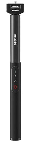 Insta360 Power Invisible Selfie-Stick mit integriertem Kamera-Ladegerät für One RS, ONE X2 und X3, Schwarz
