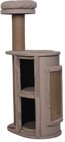 Petliving Kratzbaum Louis 120 cm, Taupe, Handmade, nachhaltig, Öko Tex Standard 100