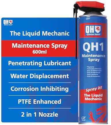 Quinton Hazell Lubricant Spray, 600 ml - QH1 All-Purpose Penetrating Oil Lubricant, Rust Prevention & Water Displacement