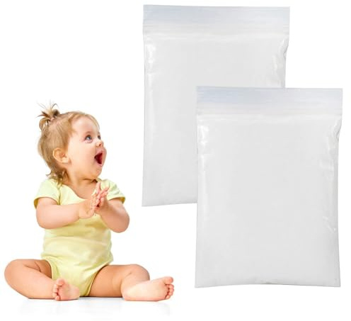 Doukesh Bambini Impronte Argilla Kit Impronte Neonato Set Impronte Bimbi Kit Impronte Mani e Piedi in Argilla Morbida,Bianco,2 Pezzi