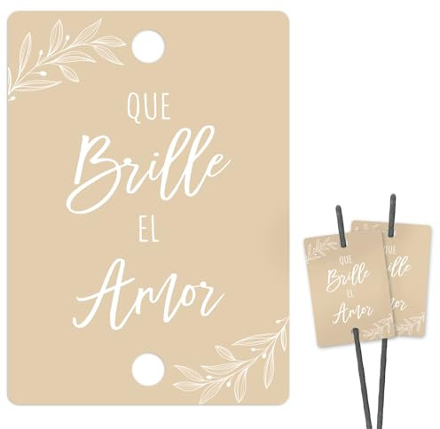 Spagnolo 100pz Etichette per Stelline Scintille Luminose Matrimonio, Cartoncini per Stelle Filanti Scintilli Nozze Sposi Taglio Torta Feste Decorazioni