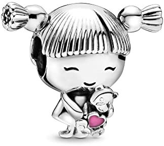 Femme Charms Cette petite fille est en argent sterling Argent Sterling 925 Pendentif avec Zircon Cubique pour Bracelet