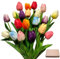 Tulipani artificiali realistici,20 Pezzi Tulipani in Lattice,Fiori Artificiali Realistici,Colori Misti,Fiori Finti per Decorazioni, per Bouquet da Sposa,Casa,Hotel,Festa,Ufficio