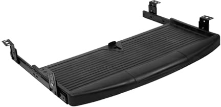 SWOOMEY Vassoio Porta Tastiera Estraibile Design Cassetto Nascosto per Scrivania in Plastico e Metallo per Ufficio e Postazioni di Lavoro Pratiche
